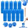 Jucoan 100 Pack Water Bottle Caps, 55mm 3&5 Gallon Non Spill Water Jug Caps, Replacement Snap On Caps for Water Dispenser Jugs, Includes 1 Wood Stick for Easy Remove view 1