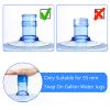 Jucoan 100 Pack Water Bottle Caps, 55mm 3&5 Gallon Non Spill Water Jug Caps, Replacement Snap On Caps for Water Dispenser Jugs, Includes 1 Wood Stick for Easy Remove view 4