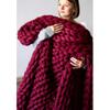 Chunky Knit Throw Blanket - Beautiful Home Decor - Soft Chenille Yarn - Pet Mat, Baby Blanket, Gift - Warm Soft Cozy for Sofa Bed Machine Washable view 1