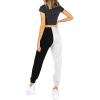 Andongnywell Womens Yoga Pants Wide Leg Sweatpants Bootleg Pants with Muti Pockets Comfy Drawstring Lounge (Black,4X-Large) view 1