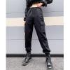 Andongnywell Women's Hiking Pants Pocket Quick-Drying Drawstring Jogger Light Running Ankle Capri Canvas Pants (Black,Small) view 2
