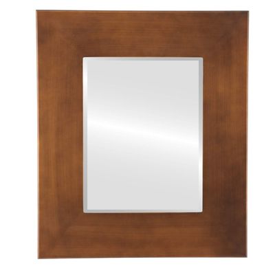 OVALCREST Rectangle Beveled Wall Mirror for Home Decor - Boulevard Style - Sunset Gold - 20x24 Outside Dimensions