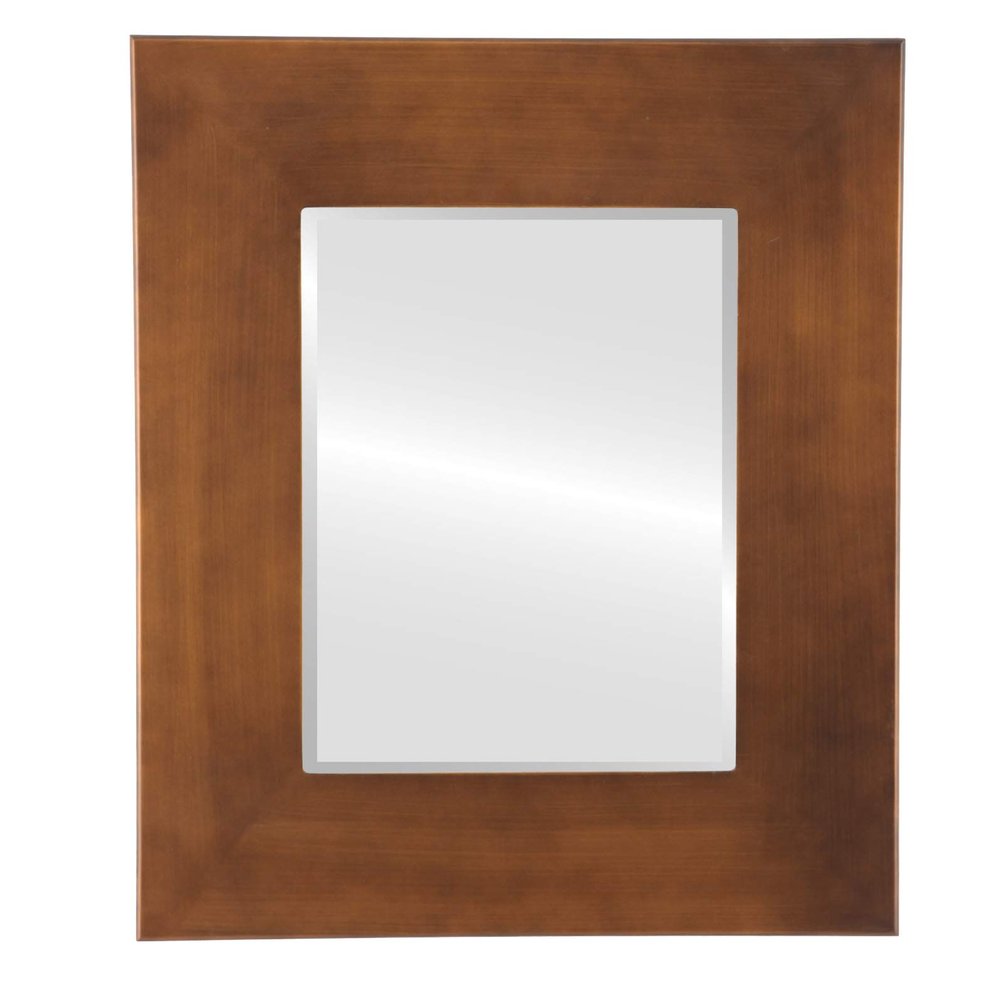 OVALCREST Rectangle Beveled Wall Mirror for Home Decor - Boulevard Style - Sunset Gold - 20x24 Outside Dimensions