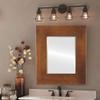 OVALCREST Rectangle Beveled Wall Mirror for Home Decor - Boulevard Style - Sunset Gold - 20x24 Outside Dimensions view 3