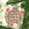 Designsify Christmas Tree Decoration, First Year As an Amazing Step Mum 2020, Circle Ornament B, Gifts for Birthday Anniversary Valentines Mom Mothers Fathers Day Party, to Men Women Him Her view 2