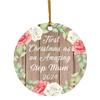 Designsify Christmas Tree Decoration, First Christmas As an Amazing Step Mum 2024, Circle Ornament B, Gifts for Birthday Anniversary Valentines Mom Mothers Fathers Day Party, to Men Women Him view 1