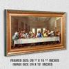The Last Supper by Da Vinci The World Classic Art Reproductions,Giclee Prints Framed WallArt for Home Decor,Image Size:24x12 inches,Italy Style Luxurious Gold Embossing Framed Size:28.5x16.5 inchs view 3