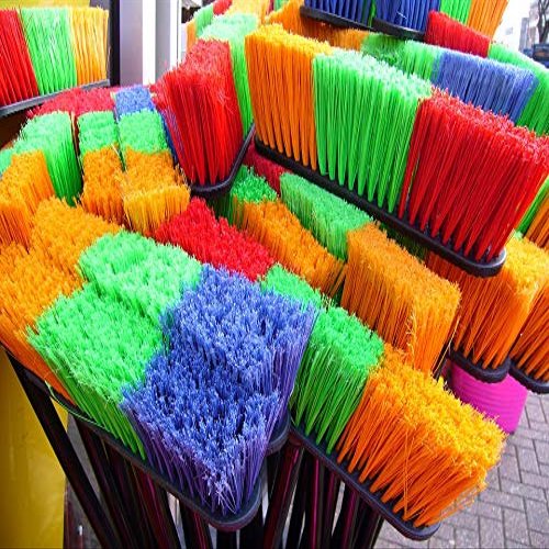 Colorful Brooms Sweeping Broom Household Cleaning-20 Inch by 30 Inch Laminated Poster with Bright Colors and Vivid Imagery-Fits Perfectly in Many Attractive Frames