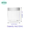 suituts 28 Pack 4 oz (120 ml) Plastic Jars with White Lids, Slime Jar/Containers with Lids, Storage Favor Jars/Empty Plastic Jars for Body Butter, Cosmetics, Scrub (Clear) view 2