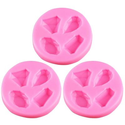 Gem Mold Silicone Set 3Pcs 2.75 Inch Baking Molds for Cake Decorating Fondant Resin Epoxy Polymer Clay Pastry