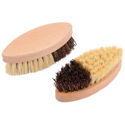 2pcs Wooden Kitchen Brush Vegetable and Fruit Scrubber Ergonomic Design for Cleaning for Kitchen and Bathroom Use