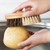 2pcs Wooden Kitchen Brush Vegetable and Fruit Scrubber Ergonomic Design for Cleaning for Kitchen and Bathroom Use view 4