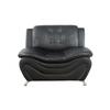 Ainehome Faux Leather Contemporary Living Room Single Chair, Black view 1