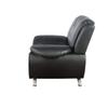 Ainehome Faux Leather Contemporary Living Room Single Chair, Black view 3