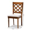 Baxton Studio Grey Upholstered and Brown Finished Wood 2-Piece Dining Chair Set view 3