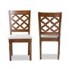 Baxton Studio Grey Upholstered and Brown Finished Wood 2-Piece Dining Chair Set view 4