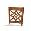 Baxton Studio Grey Upholstered and Brown Finished Wood 2-Piece Dining Chair Set view 4