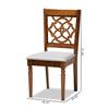 Baxton Studio Grey Upholstered and Brown Finished Wood 2-Piece Dining Chair Set view 3