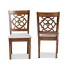 Baxton Studio Grey Upholstered and Brown Finished Wood 2-Piece Dining Chair Set view 4