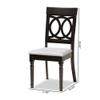 Baxton Studio Grey Upholstered and Brown Finished Wood 2-Piece Dining Chair Set view 3