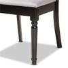 Baxton Studio Grey Upholstered and Brown Finished Wood 2-Piece Dining Chair Set view 4