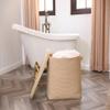 22"x14"x18" Rectangular Extra Large Storage Basket With Lid, Large Cotton Rope Storage Basket, Woven Laundry Hamper, Cloth Storage Bin, for Clothes Towels Blankets in Living Room, All Beige view 3
