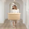 22"x14"x18" Rectangular Extra Large Storage Basket With Lid, Large Cotton Rope Storage Basket, Woven Laundry Hamper, Cloth Storage Bin, for Clothes Towels Blankets in Living Room, All Beige view 4