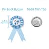 Baby Shower Maternity Sash Belly Belt, Mom to Be & Dad to Be Button Pin, Pregnancy Maternity Flower Sash Belt for Gender Reveal (Blue Baby Boy) view 4