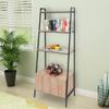 ABBLE 4-Tier Ladder Shelf Bookcase with Cabinet Ladder Shelf Multifunctional Ladder Plant Flower Stand Rack Bookrack Storage Shelves Drawer for Bathroom, Living Room, Kitchen, Bedroom, Balcony view 1