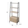 ABBLE 4-Tier Ladder Shelf Bookcase with Cabinet Ladder Shelf Multifunctional Ladder Plant Flower Stand Rack Bookrack Storage Shelves Drawer for Bathroom, Living Room, Kitchen, Bedroom, Balcony view 2