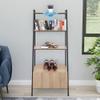 ABBLE 4-Tier Ladder Shelf Bookcase with Cabinet Ladder Shelf Multifunctional Ladder Plant Flower Stand Rack Bookrack Storage Shelves Drawer for Bathroom, Living Room, Kitchen, Bedroom, Balcony view 3