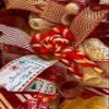 Whimsical candy cane Christmas wreath 26 round, 6.5 deep view 2