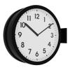 BESTIME 66289A 15-Inch Double Sided Aluminum Wall Clock.Minimalist Designed Classic Station Clock Made of Aluminum, Quiet,Elegant,Classy Style,Home,Office,Living,Kitchen,Bedroom. view 1