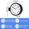BESTIME 66289A 15-Inch Double Sided Aluminum Wall Clock.Minimalist Designed Classic Station Clock Made of Aluminum, Quiet,Elegant,Classy Style,Home,Office,Living,Kitchen,Bedroom. view 2