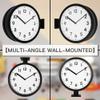 BESTIME 66289A 15-Inch Double Sided Aluminum Wall Clock.Minimalist Designed Classic Station Clock Made of Aluminum, Quiet,Elegant,Classy Style,Home,Office,Living,Kitchen,Bedroom. view 4