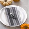 Cotton Cloth Napkin Salsa Stripe Set of 12, Pure 100%18x18 Inch Dinner Napkins, Wedding Napkin, Machine Washable, Cocktail Napkins, Grey Multicolor Life By Cotton view 3