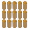 NUOBESTY 100pcs PVC Heat Shrink Capsules Sleeves Wine Shrink Wrap Christmas Wine Bottle Capsules Wrap Wine Bottle Tops Cover Film Golden view 1
