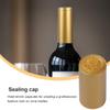 NUOBESTY 100pcs PVC Heat Shrink Capsules Sleeves Wine Shrink Wrap Christmas Wine Bottle Capsules Wrap Wine Bottle Tops Cover Film Golden view 2