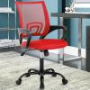 Best Shop Ergonomic Office Chair, Mid Back Mesh Desk Chair with Lumbar Support & Armrest - Breathable, Height Adjustable Rolling Task Executive Chairs for Adults, Red view 1