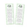 30 bookmarks elephant green gender neutral baby shower favors personalized view 1