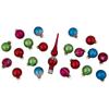 Set of 20 Glass Christmas Decorations and Tree Topper 1.25" (35mm) view 1
