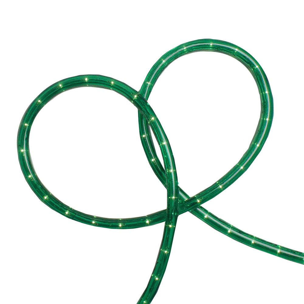 Incandescent Flexible Outdoor Christmas Rope Light - Green - 18' Green Wire