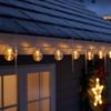 Hofert G40 Globe Mercury Glass Style Christmas Lights - Gold - 5.25' White Wire - 10ct view 2