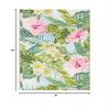 Floral Rug Green Pink Yellow White Blue | Beautiful Vibrant Chic Stylish Decorative Botanical | Casual Tropical Style Soft Plush Cozy Warm 4X6 Area Rug Indoor/Outdoor view 2