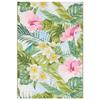 Floral Rug Green Pink Yellow White Blue | Beautiful Vibrant Chic Stylish Decorative Botanical | Casual Tropical Style Soft Plush Cozy Warm 4X6 Area Rug Indoor/Outdoor view 4