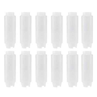 Creative Mark Cylo FIFO Squeeze Bottle -Empty - 12 Pack - 20 oz. Inverted Squeeze Bottle with Air-Tight Non-Drip Silicone Valve; Acrylic Paint, Sauce & Condiment Bottles for Painters and Food Industry