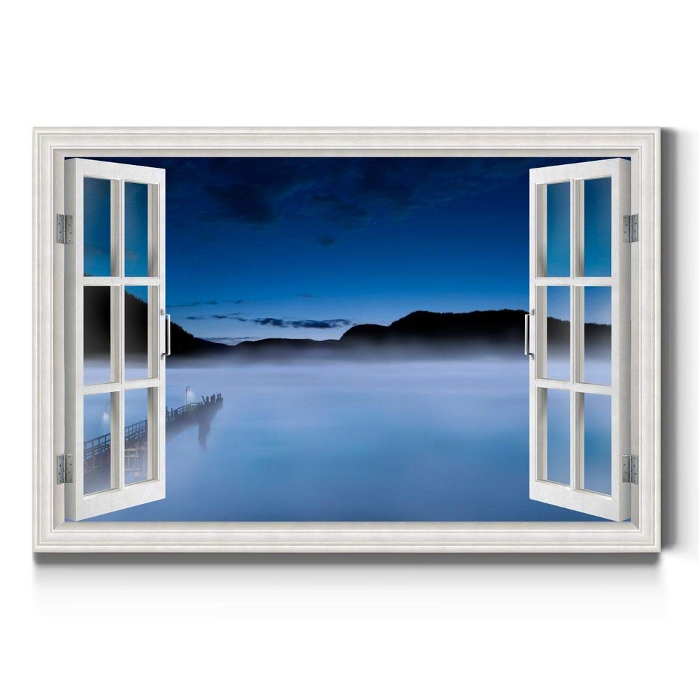 Renditions Gallery Wall Art Decorations Pictures & Prints Blue Dark Ocean View Nature Art Wall Hanging Prints for Bedroom Dining Living Room Office Home Kitchen Wall Decor - 8"X12"