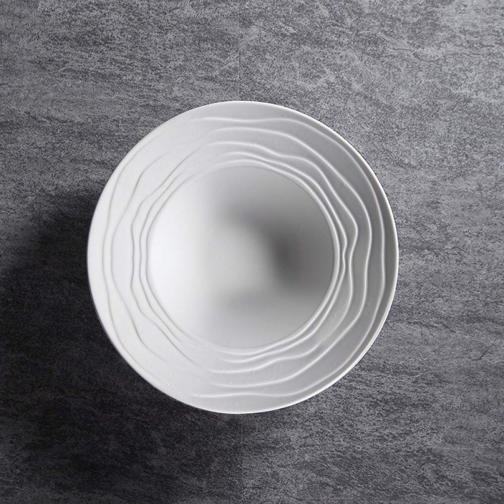 JF-XUAN Tableware, NEW YEAR GIFT Ceramic Straw Ins Cutlery Breakfast Western Simple Cutlery Soup Plate 9"