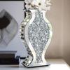 ALLARTONLY Crushed Diamond Mirror Vase Crystal Silver Glass Stunning Decorative Vase Flower Luxury for Home Dcor. Cant Hold Water. view 1