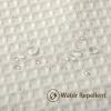 Waffle Weave Shower Curtain with Stainless Steel Hooks - 230 GSM Heavy Duty Fabric Bath Curtains, Hotel Luxury Quality, Water Resistant, Machine Washable, Weighted Hem, 72 x 84 Inches (Cream) view 3